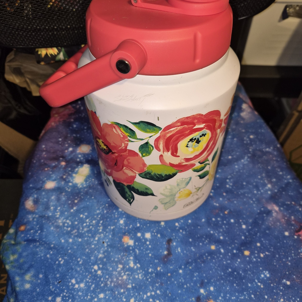 Floral Insulated Water Jug - Red and White - Picture 4 of 6